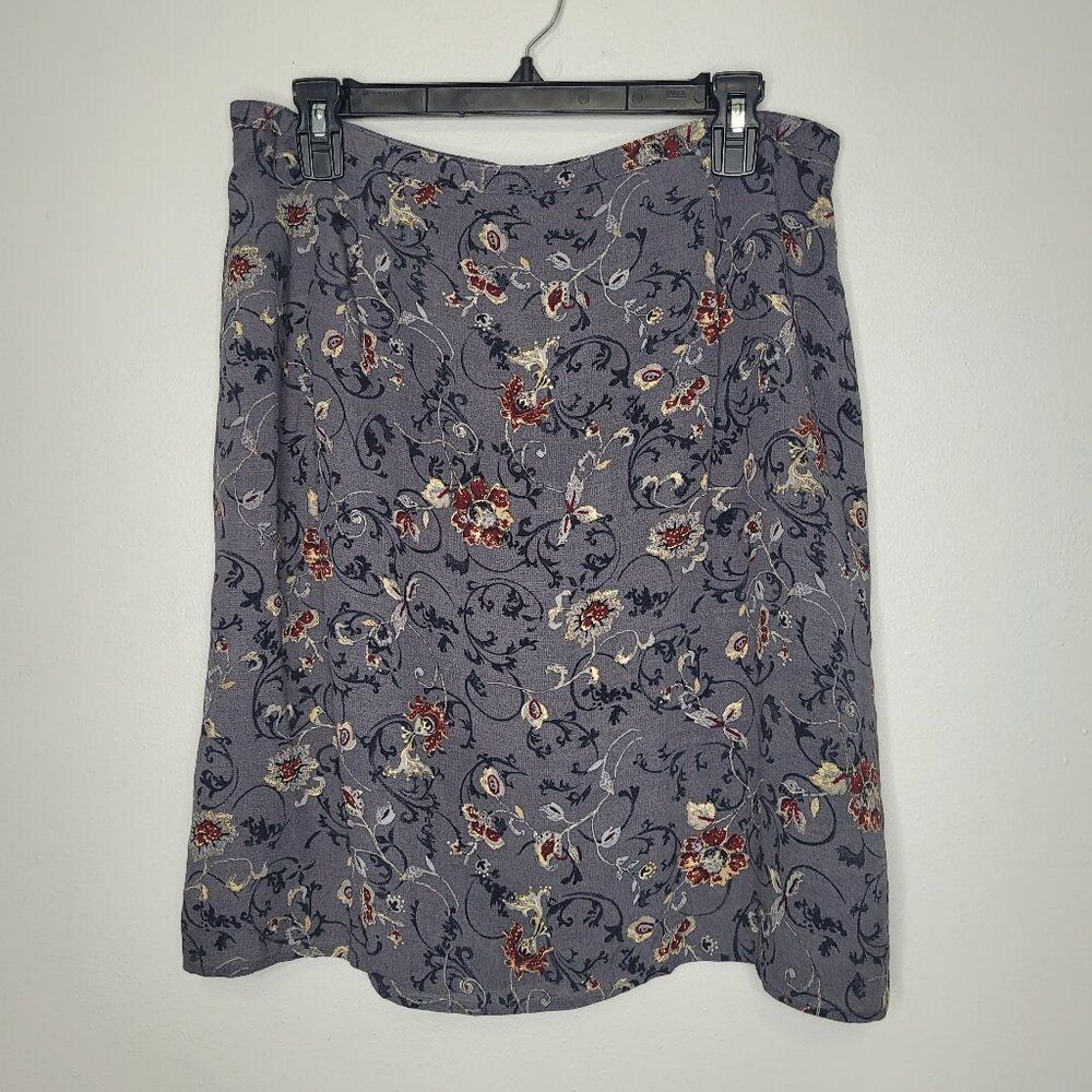 Vintage Hunt Club gray romantic fairy tale short grunge flirty skirt size 16